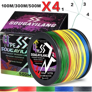 Sougayilang สายเบ็ดตกปลา PE แบบถัก แข็งแรงมาก 22-88LB(100-300 ม.) 8 เส้น