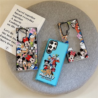 CASETIFT เคสโทรศัพท์มือถือแบบนิ่ม TPU ใส กันกระแทก ลายการ์ตูนดิสนีย์ มิกกี้ แอนด์เฟรนด์น่ารัก สําหรับ Samsung Galaxy S23 Ultra S22 Ultra Plus S21 S22 Plus Ultra x