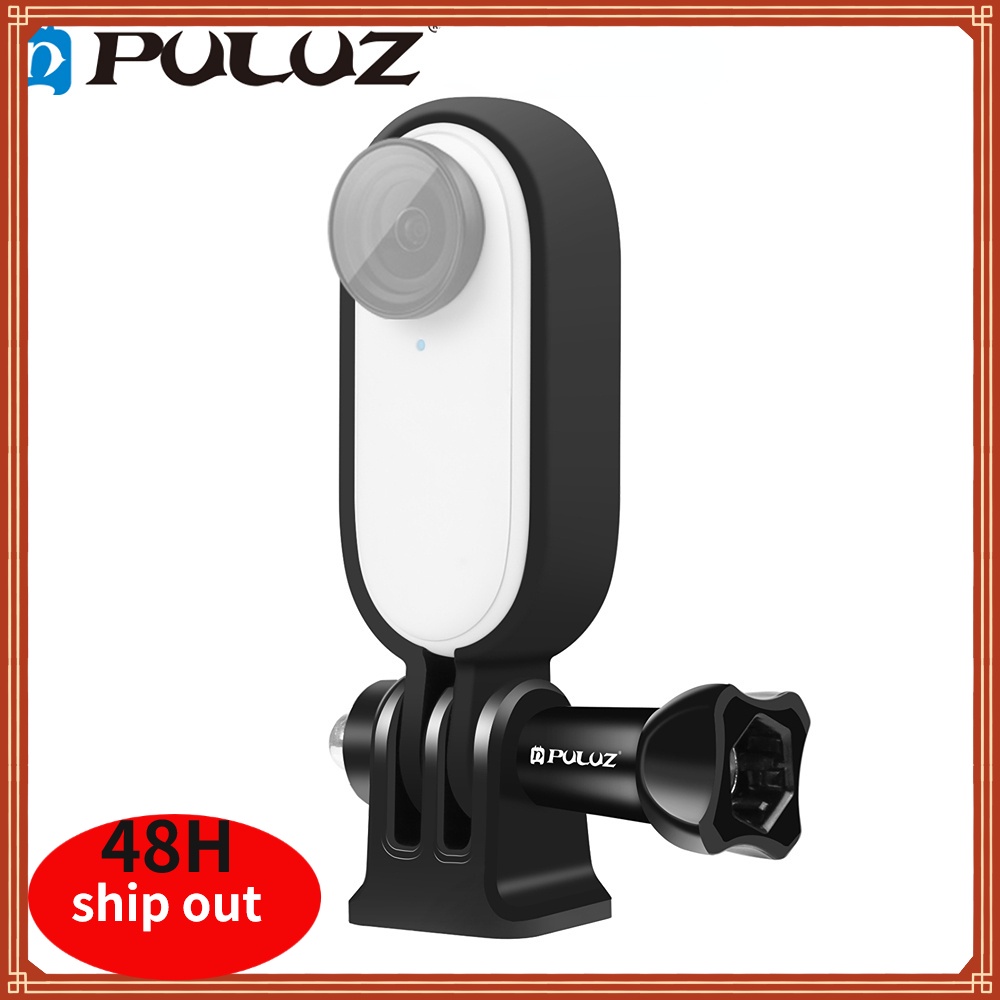 PULUZ กรอบป้องกันพลาสติก Mount Cage พร้อมอะแดปเตอร์ฐานขาตั้งกล้องสําหรับ Insta360 GO 2 อุปกรณ์เสริมส