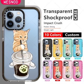 กันกระแทกใสแข็งบางใสแฟชั่น Case เคสโทรศัพท์มือถือ ลายศิลปิน Amelia Rizky Coffee Cat Illustrator สําหรับ Iphone 15 14 13 11 Pro Max X Xr Xs 12 7 8 Plus Se2022ซิลิโคนนิ่มเคส tpu คุณภาพสูงยี่ห้อใสขอบเรียบโทรศัพท์มือถือฝาปิด Tifyอุปกรณ์เสริมสำหรับ