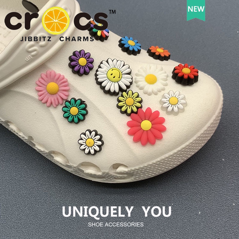 JIBBITZ cross charms ตัวติดรองเท้า ดอกเดซี่แฟชั่น ตัวติดรองเท้า cross