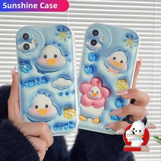 เคสโทรศัพท์มือถือ TPU แบบนิ่ม ลายเป็ด 3D สําหรับ Realme C15 C35 C33 C30 C30s C25 C25Y C21Y C31 C25s C12 C11 C17 C20 C20A 10 Pro 9i 8i 7i 6i 5i 5 Narzo 50A 50i Prime