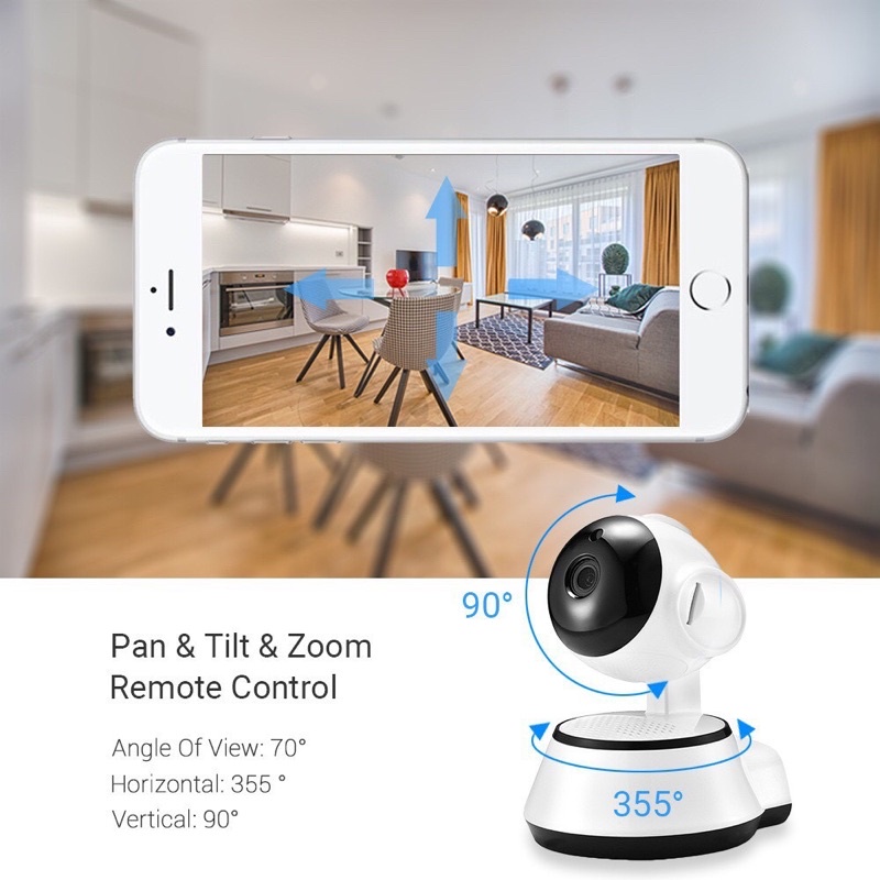 พร้อมส่ง🇹🇭กล้องวงจรปิด V380 pro 720P camera Wifi IP Camera 1 ล้านพิกเซล กล้องวงจรปิดไร้สาย หันได้รอบ