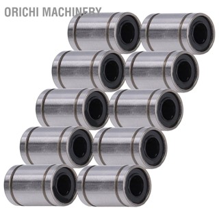 Orichi Machinery 10Pcs Linear Motion แบริ่งกระบอกแกนออปติคอล Slider กรอบทดสอบอะไหล่ ID 6mm OD 12mm LM6UU