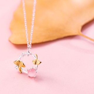 Ori Necklace สร้อยคอเงินแท้ with a Cat Eye Stone S925