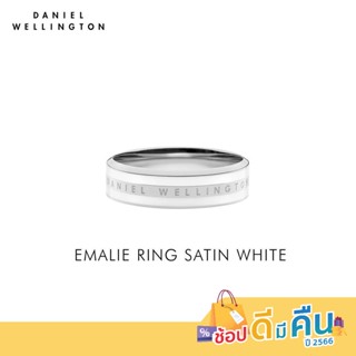 Daniel Wellington แหวน EMALIE RING SATIN WHITE 58 มม ทูโทน