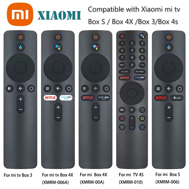 ใหม่ กล่องทีวี Xiaomi Mi S BOX 4S BOX 4X BOX 3 Mi TV BOX 3/2/1 รีโมตคอนโทรล พร้อมเสียง บลูทูธ teleco