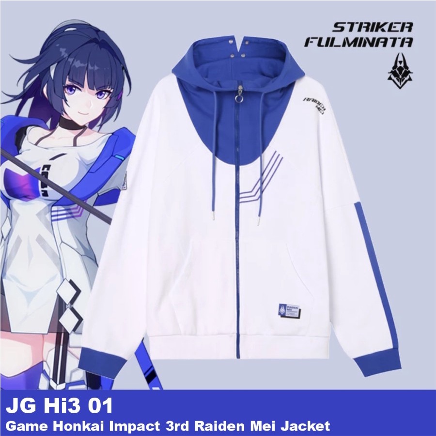 เสื้อแจ็คเก็ตเกมผลกระทบ Honkai 3rd Raiden Mei คอสเพลย์ Custom Sabban Unit (JA HI3 01)
