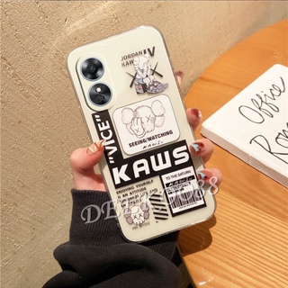 เคสโทรศัพท์มือถือ TPU แบบนิ่ม ลายการ์ตูนหมี สําหรับ OPPO Reno8 T Reno7 Z Pro A78 A17K A17 A77S A77 A57 A76 A96 5G 4G Reno 8 8T 8Z 8Pro 7 7Z 7Pro