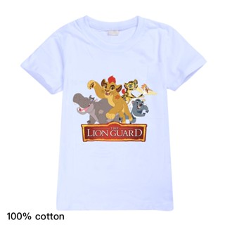 เสื้อยืดแขนสั้นผ้าฝ้าย 100 % พิมพ์ลาย The King Of Lion Guard Simba สําหรับเด็ก 81Bp_01