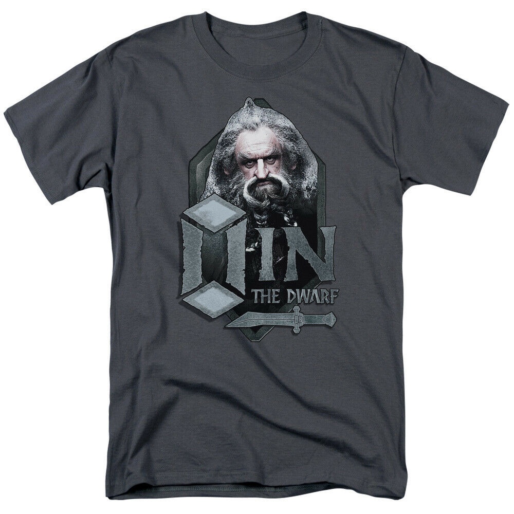 เสื้อยืด ผ้าฝ้าย พิมพ์ลาย The Hobbit Trilogy Oin สําหรับผู้ชาย_09