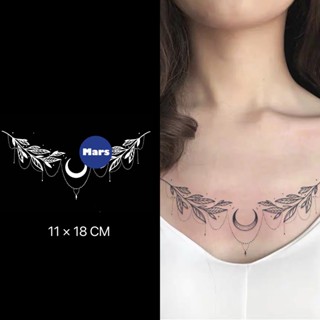 【Mars Tattoo】ใหม่ สติกเกอร์รอยสักชั่วคราว ลายดอกไม้ กึ่งถาวร 2 สัปดาห์ ติดทนนาน D085