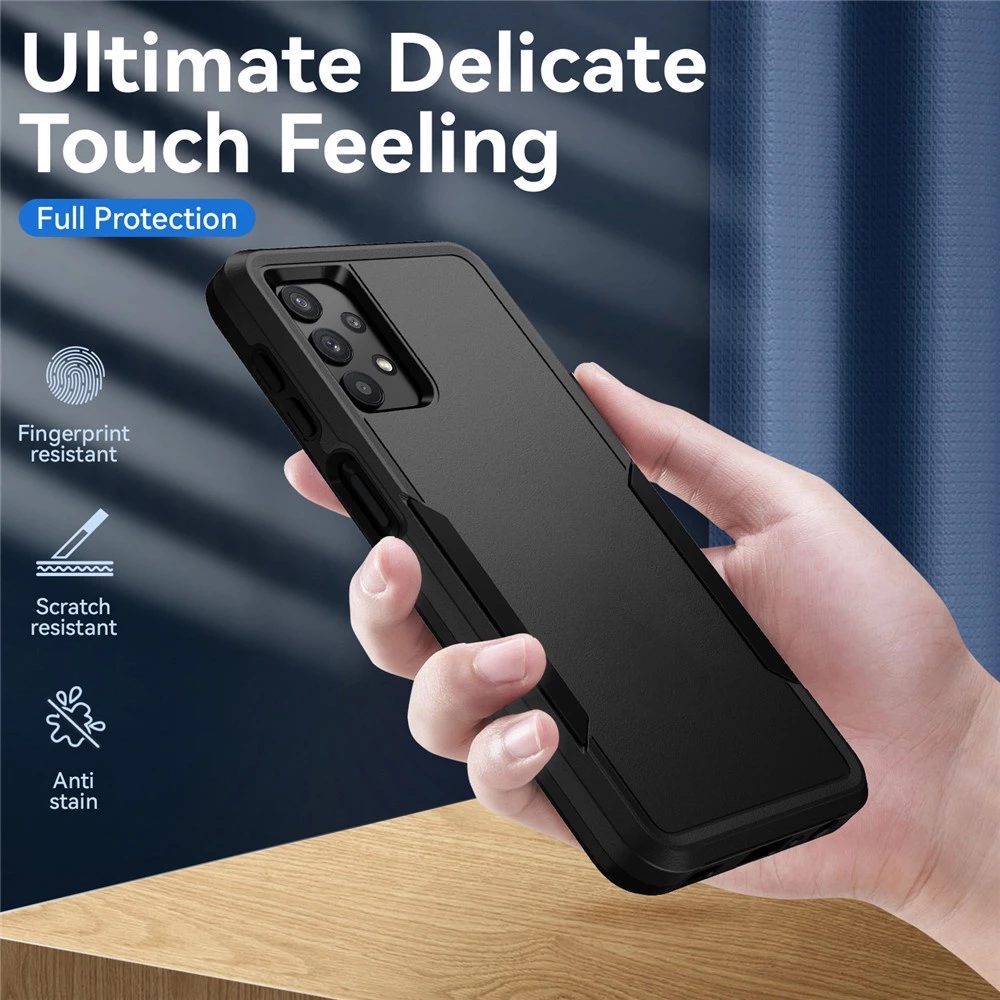 SAMSUNG Anti-Shock Matte Armorเคสโทรศัพท์สําหรับSamsung Galaxy A32 A13 A14 A33 A52 A52S A53 A54 A73 5G A51 4Gลื่นฝาครอบป้องกัน