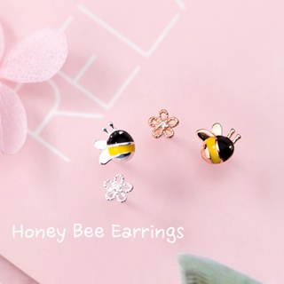 Honey Bee Earrings ต่างหูเงินแท้ S925