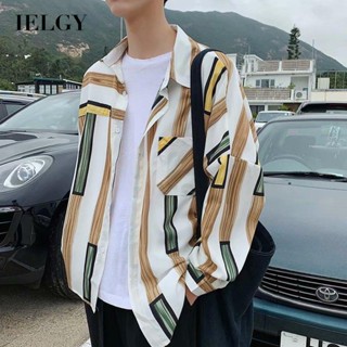 IELGY เสื้อแจ็กเก็ต ลายสก๊อต สไตล์เกาหลี ฮาราจูกุ สําหรับผู้ชาย