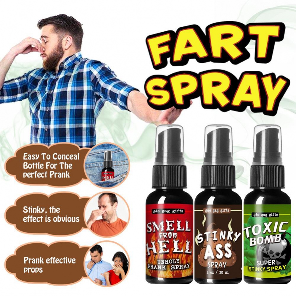 30ML Novelties Liquid Fart Gag,Prank Joke Spray Can Stink Bomb Smelly Stinky Gas