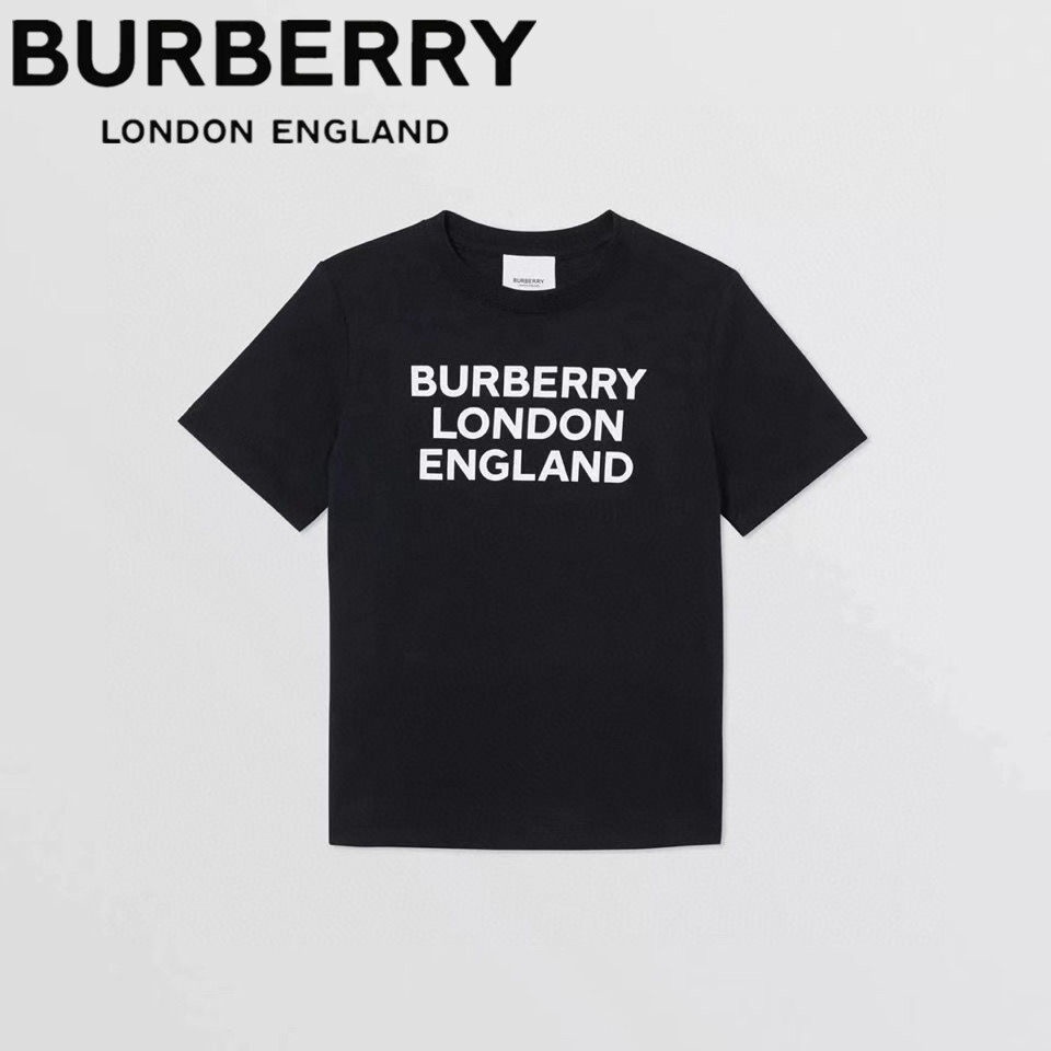 Burberry (label) เสื้อเชิ้ต ผ้าฝ้ายแท้ พิมพ์ลายตัวอักษร แฟชั่นสไตล์ยุโรป สําหรับผู้ชาย และผู้หญิง bh