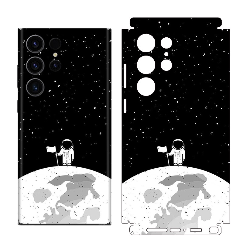 สติกเกอร์ฟิล์มกันรอยหน้าจอ แบบนิ่ม ลายนักบินอวกาศ 3M กันรอยขีดข่วน ทนทาน สําหรับ Samsung Galaxy S23 S22 S24 S25 Ultra Plus A55