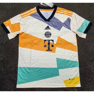 เสื้อกีฬาแขนสั้น ลายทีมชาติฟุตบอล Bayern Anniversary Edition 22-23 2022-2023 ชุดเหย้า