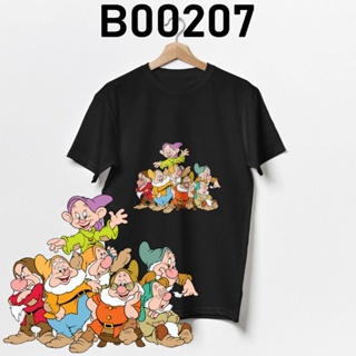 TSHIRT SNOW WHITE SEVEN DWARTS WOMEN MEN ANIME DISNEY CUTE BAJU LELAKI PEREMPUAN COTTON OVERSIZE B00207_03