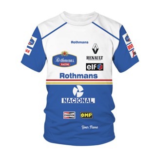 ใหม่ เสื้อยืดแขนสั้น พิมพ์ลาย F1 One Alpine F1 Team Rothmans ETK5E โอเวอร์ไซซ์ แฟชั่นฤดูร้อน 2023211111U