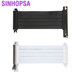 Sinhopsa PCIE 4.0 X16 Extender 7.9in Right Angle 128Gbps Transmission Anti Interference GPU Extension Cable for Graphic Card