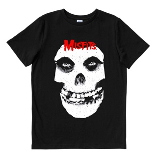 เสื้อยืดผู้ Misfits - SKULL EYES อายสกูล | เสื้อยืด พิมพ์ลายวงดนตรี | เพลงเมอร์ช | Unisex | วงดนตรี MERCH | เสื้อยืด พิม