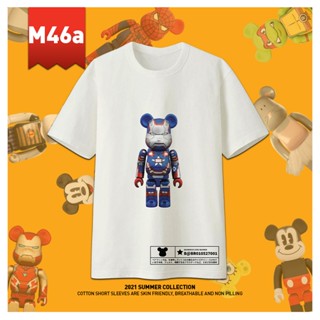 {STOK SEDIA ADA}BEARBRICK M46a –M48b/CottonT-Shirt Lengan Pendek/Fashion/180gsm/XS-3Xl/New Arrival/时尚韩风潮服圆领180gsm 棉_05