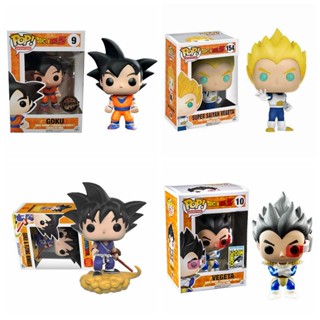 Funko POP โมเดลการ์ตูนญี่ปุ่น Dragon Ball Z 154 10 Vegeta 09 24 Goku Super Saiyan TRUNKS #107 GOKU #109 MAJIN BUU #111 ของเล่นฟิกเกอร์แอคชั่น