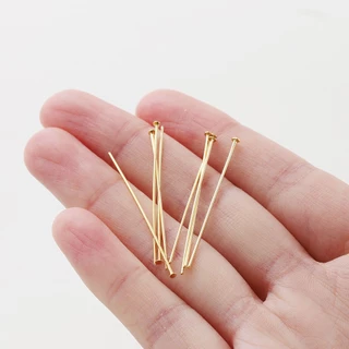 St.kunkka เข็มทองแท้ 18K 16-50 มม. สําหรับทําเครื่องประดับ 100 ชิ้น