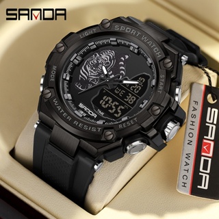 Sanda Official Beast Dial นาฬิกาข้อมือควอทซ์ สไตล์สปอร์ต กันตก SD3173-3