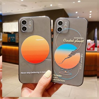 เคสโทรศัพท์มือถือ เรืองแสง ลายดาวเคราะห์ ไล่โทนสี สําหรับ IPhone12 13mini 11Pro 11 Max