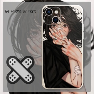 Sad girl เคสไอโฟน iPhone 14 cover 11 12 pro max iPhone 7 8 14 Plus X Xr Xs Max Se 2020 8พลัส เคส 13 pro max case