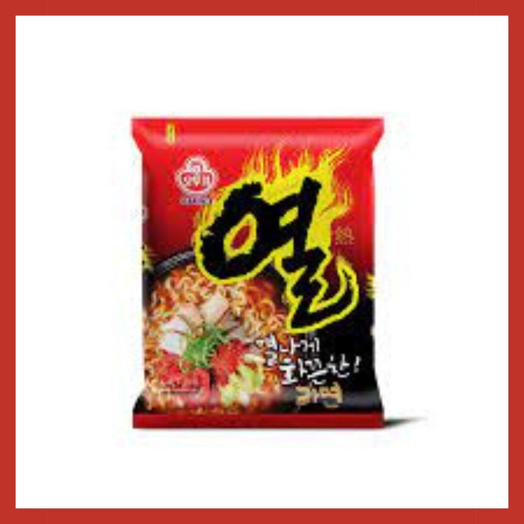 OTTOGI YEUL RAMEN 120G บะหมี่เกาหลีรสเผ็ด 120 กรัม พร้อมน้ำซุปเข้มข้นและผักสด