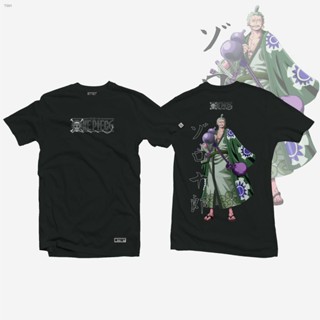  ใหม่เอี่ยม✜◊♕เสื้ออนิเมะ - One Piece - Zoro - เสื้อยืด unisex คุณภาพสูงขนาดใหญ่ (S-5XL)COD BLACK LUCKY