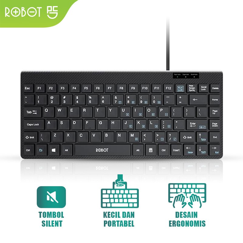 Robot RK10 Mini USB Keyboard RK 10 Mini Laptop PC Computer Keyboard Mini USB Keyboard Wired USB Ultr