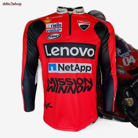 จัดส่งได้ตลอดเวลา۩☏◆เสื้อแขนยาว โมโตจีพี MotoGP เสื้อทีม DUCATI M,W เสื้อบิ๊กไบค์-มอเตอร์ไซค์ #MG0010 รุ่น อันเดร โดวิซิ