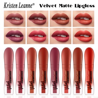 ♕Kristen Leanne 15 Colors Matte Lip Gloss Velvet Frog Surface Waterproof Anti-Sweat Non Stick Cup Long Lasting Lip Makeup Wfuture♕