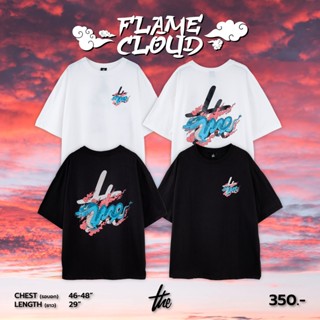 Urthe - เสื้อยืด แขนสั้น สกรีนลาย หน้าหลัง รุ่น FLAME  CLOUD_04