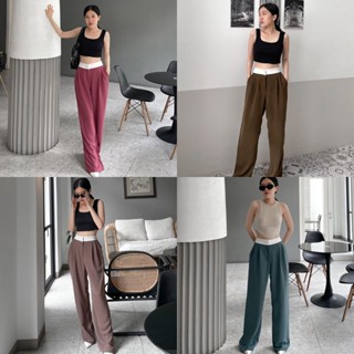 [Wear Cameo] Maria Two Tone Culotte Pants - กางเกงขายาวลําลอง สําหรับสตรี