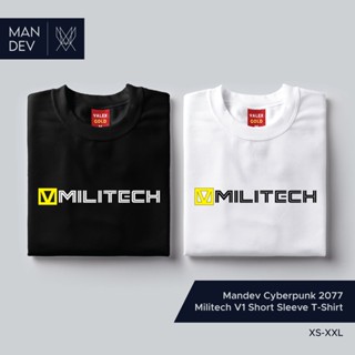 Mandev Cyberpunk 2077 Militech V1 Short Sleeve T-Shirt_12