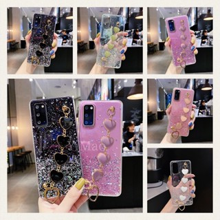 เคสโทรศัพท์มือถือ ลายกลิตเตอร์ พร้อมสายโซ่คล้อง สําหรับ Vivo V2022 V2023 V2024 V2025 V2040 V2027 V2028 V2029 V2032 V2033 V2043 V2048 V2052 V2054