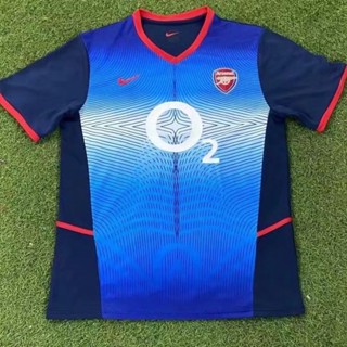 เสื้อกีฬาแขนสั้น ลายทีมชาติฟุตบอล Arsenal Away 02-04 AAA สไตล์วินเทจ ไซซ์ S-XXL