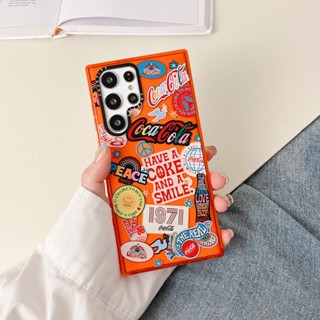 【ฉลากโค้ก】Casetify เคสโทรศัพท์มือถือแบบนิ่ม TPU กันกระแทก ลายแฟชั่น คุณภาพสูง สําหรับ Samsung s23ultra s23 s22+ s22ultra s21 21+ s21ultra s20 s20+ s20ultra