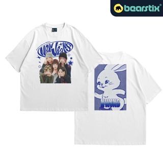 oversize T-shirt Bearstix - เสื้อยืด โอเวอร์ไซซ์ ลาย Baju Kpop Kaos Minji Haerin Hanni Daniel Hyein - Tshirt Bunny S-5XL