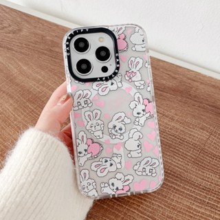 【LOVE Pink rabbit】Casetify เคสโทรศัพท์มือถืออะคริลิค ดูดซับแม่เหล็ก คุณภาพสูง สําหรับ iPhone 14 Pro max 13 13 Pro max 11 Pro max 14 14Pro 12 12Pro 12 Pro max 13Pro