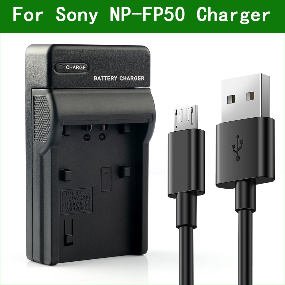 NP-FP50 NP FP50 Micro USB Charger สําหรับ Sony DCR-DVD205 DCR-DVD304 DCR-DVD305 DCR-DVD403 DCR-DVD40