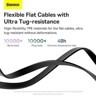 Baseus 3 in 1 สายเคเบิลข้อมูลชาร์จเร็ว 100W/66W แบบยืดหดได้