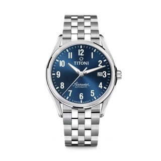 (ประกันศูนย์ไทย 2 ปี) TITONI Automatic AIRMASTER Arabic Dial Blue