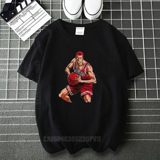 Japan Anime SLAM DUNK Sakuragi Hanamichi Tee Shirt Men Fashion Manga Camisas Hombre Clothes_09